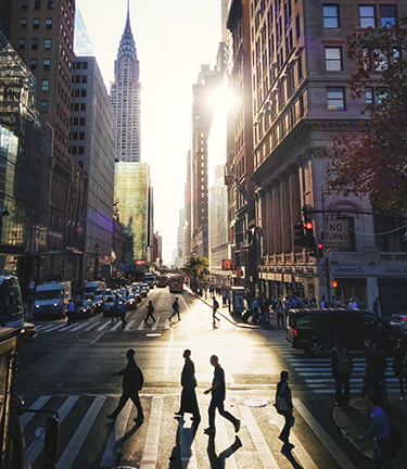 Commuter Benefits Commuting through the streets of Manhattan to work