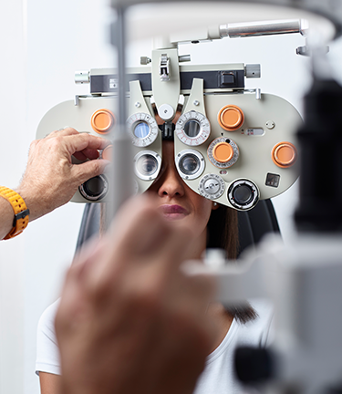 Vision Vision coverage provided as insured partakes in vision exam
